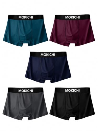 Image of Men's Boxer Briefs for Men Pack of 5 | Soft Stretchable Trunks with Elastic Waistband | Comfortable Breathable Innerwear, Sports & Gym
