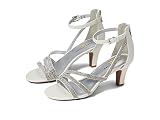 Marc Fisher Youth Girls White Tan Ankle Strap Heel 4