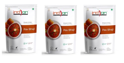 Image of Indian Kitchen Foods Instant Jain (No Onion & Garlic) Pav Bhaji - Freeze Dried, Gluten-Free, Ready to-Eat Indian Vegan Meal (Pack of 1)