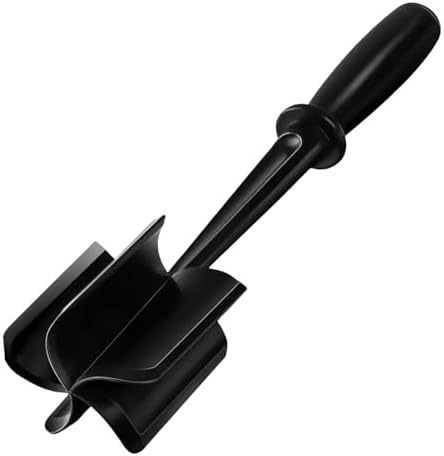 Premium Meat Chopper & Hamburger Smasher - 5-Blade Heat-Resistant Ground Beef & Potato Masher - Nylon Kitchen Tool for Mixing and Chopping - Dishwasher Safe - Black