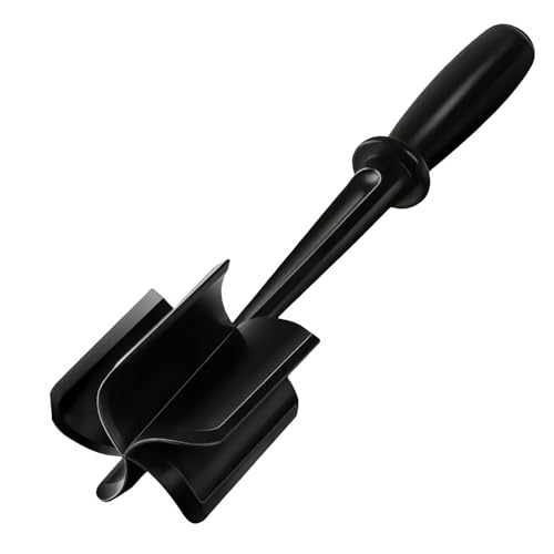VUCVOLH Meat Chopper and Ground Beef Masher, 5-Blade Heat-Resistant Nylon Kitchen Tool, Ideal as a Hamburger Smasher, Potato Masher and Taco Meat Prep Tool, Dishwasher Safe, Black