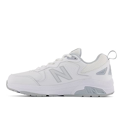 New Balance Women's 857 V3 Casual Comfort Cross Trainer, White/Cyclone, 12 Wide