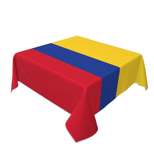 Nappe carrée Colombie anti-plis pour table sans repassage - 3