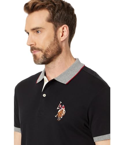 U.S. POLO ASSN. Men's Short Sleeve Slim Fit Multicolor Pony Interlock Polo Shirt3