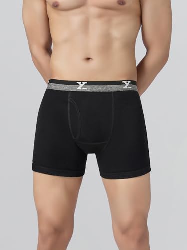 Image of XYXX Men's Nova Cotton Boxer Brief for Men Pack of 2 |Regular Fit with intellifresh No-Marks Waistband | Solid Underwear for Men Combo
