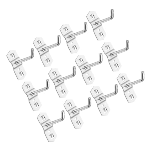 Unomor 12pcs Metal Pegboard Hanging Hooks Space-Saving Tool Storage and Easy to Use for Home and Garage