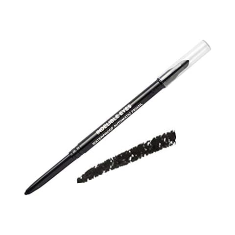 Indelible Eyes Smooth Waterproof Gel Eyeliner - PITCH BLACK - Smudge proof - Ultra Smooth - Super Easy - Long lasting - Blender tip - Longwear - no sharpener needed - Retractable - Slim-line Pencil Cover