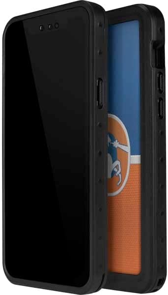 Skinit Waterproof Phone Case Compatible with iPhone 14 Pro Max - Officially Licensed NFL Denver Broncos Vintage Design