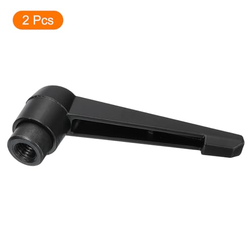 Image of uxcell 2Pcs M12 Adjustable Knobs Handle Female Thread Push Button Ratchet Quick Release Locking Rotating Bolt for Lathe Machinery, Black