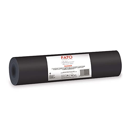 Chemin de Table Fato effet tissu, Taille 0,4x24 m, Prédécoupés Tous les 1,20 m, Lot de 20 Chemins de Table, Papier Sec Airlaid de Haute Qualité, Couleur...