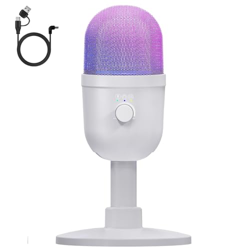 USB Microphone for PC - Computer Gaming Mic with RGB...