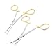 2 PCS Gold Handle Premium Quality Kelly HEMOSTAT Forceps Straight + Curved 5.5
