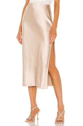 スカート Mm Studio Beige Silk Ombrosa Skirt 31zmUYtls-L.jpg