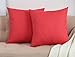 TangDepot Cotton Solid Throw Pillow Covers, 12" x 12" , Coral