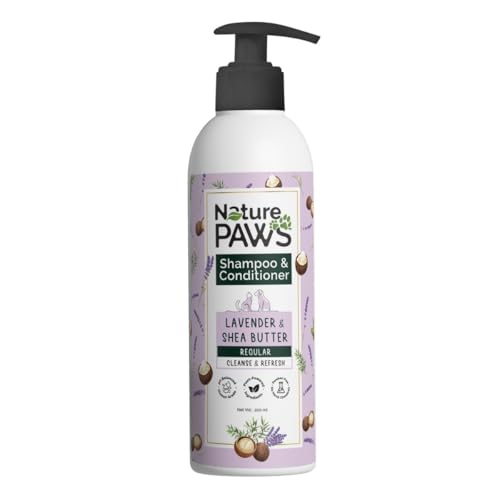 Image of Regular Range Pet Shampoo & Conditioner with Lavender & Shea Butter Nourishing Care for Dogs & Cats (Anti-Odour, Calming, Refreshing) (200 ml)