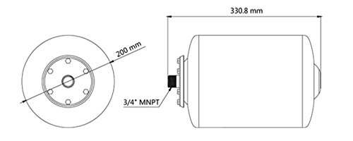 Seaflo Pre-Pressurized Accumulator Tank (2 Gallon) #TOP5