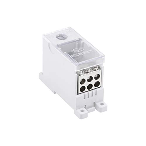 uxcell 1 Input 6 Output DIN Rail Terminal Blocks 660V 250A Connectors Distribution Block