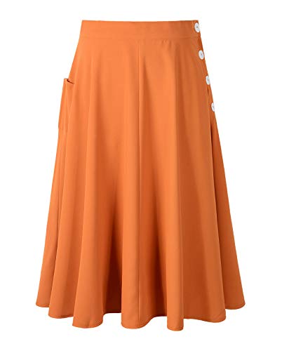 Womens A-line Knee Length Vintage Skirt 1940s 1950s Whirlaway Swing