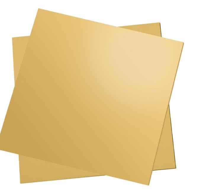 Brass Sheet, 6 x 6 Inch, 18 Gauge/1mm, Metal Plates for Craft DIY and Repairs, 3 Pack
