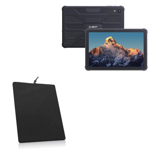 BoxWave Case Compatible with Cubot Tab Kingkong - Velvet Pouch, Soft Velour Fabric Bag Sleeve with Drawstring - Jet Black