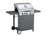 Char-Broil C34 - Convective 3 Brenner Gasgrill mit Seitenbrenner, Schwarz/Edelstahl.