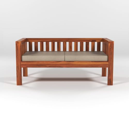 Image of Sheesham Solid Wood 7 Seater Sofa Set for Living Room(7 Seater) (Honey 2)