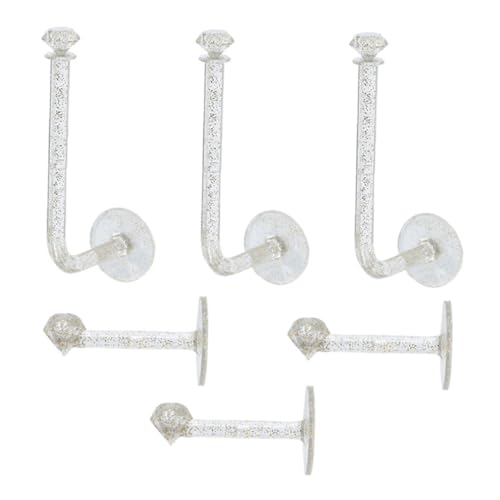 SOLUSTRE 6Pcs Wall Mounted Hair Tie Holder Versatile Hair Rope Storage Hooks Creative Hair Accessory Organizer for Home Decor for Headbands and Hair Accessories