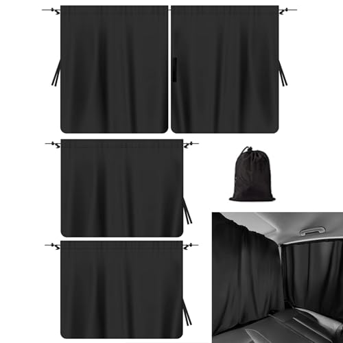 Cortinas de privacidad para coche, cortinas de privacidad, 3 cortinas de ventana de coche, parasol para ventana trasera y división, acceso