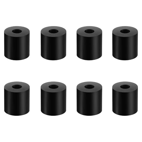 MXCELL 8pcs Rubber Bushing 3/4 Inch OD x 3/8 Inch ID x 3/4 Inch Thick Multi Purpose Rubber Spacer Flat Washers Black Brushcutter Fuel Tank Bushing Round Washer for Home Car Accessories Cover