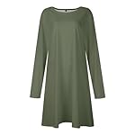 Womens-Sweater-Dress-Fashion-Casual-Solid-Color-Round-Neck-Pullover-Loose-Long-Sleeve-Dress-2023-S-3XL