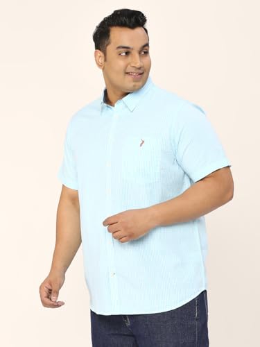 Image of Thomas Scott Mens | Half Sleeve | Checks | Regular Fit Plus Size | 100% Cotton | Spread Collar | Casual Shirts