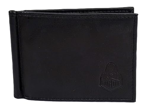 Rico Purdue Boilermakers Genuine Black Leather Money Clip Wallet RFID Blocking2