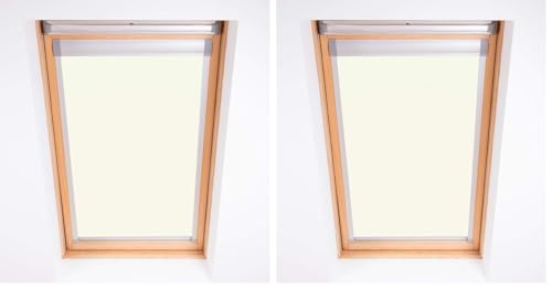 Bloc Skylight Blind for Velux Roof Windows Blockout, White, MK04 (Pack of 2)