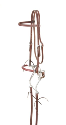Tough 1 King Series Browband Bridle with Hackamore Dark Oil