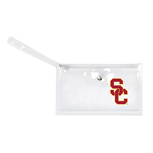Image of Littlearth - LIWXY NCAA USC Trojans Unisex Ncaancaa Ticket Wristlet, Clear, 9 inch by 5.25 inch