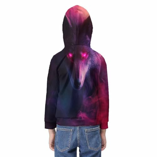 Sweat à capuche loup 3D pour garçon de 10-12 ans - 6