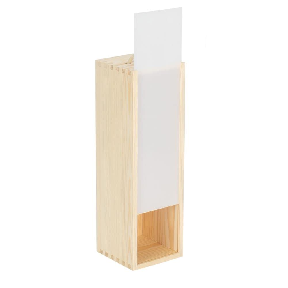 Red Hamper Wooden Bottle Storage Box - Single - Clear Acrylic Sliding Lid