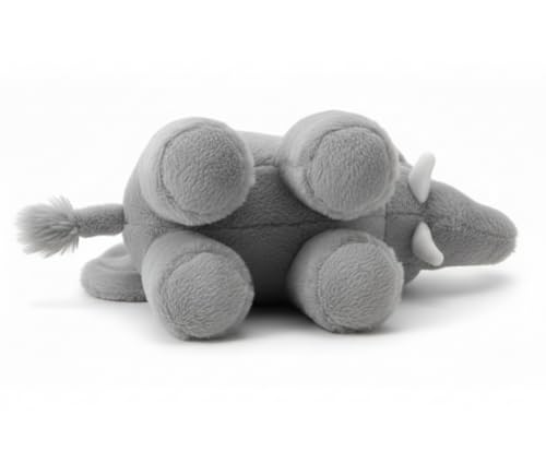 Image of Plush Grey Elephant Toy Teddy Bear Gift 24cm Soft Toys for Baby Girl Fully Washable Plush Toys and Stuffed Toys Perfect for Nursery Play and Cuddling