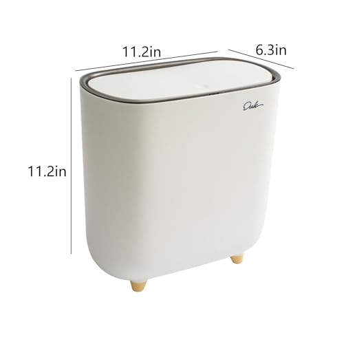 Caneca de Basura Blanca Plástica con Tapa de 1.5 Galones miniatura 3
