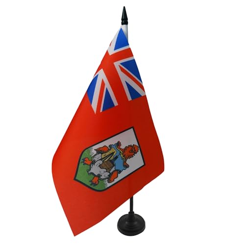 AZ FLAG Bandera de Mesa de Bermudas 21x14 cm - Banderita de Despacho Bermudeña 14 x 21 cm