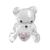 Adorable décoration de bureau – fabriquée en cristal robuste, est à la fois décorative, résistante et pratique. figurine d'ours en verre