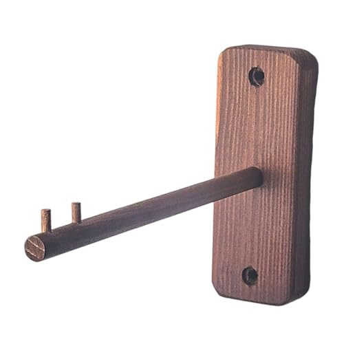 PEWETE 植物吊り下げフック、植物ハンガー、木製、多機能デッキフック風鈴ブラケット、フラワーバスケット、ランタン、、屋内用, コーヒー, L