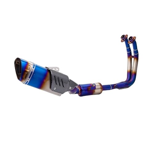 Échappement de moto silencieux inox bleu 51 mm pour remplacer le pot lourd GSX-8S
