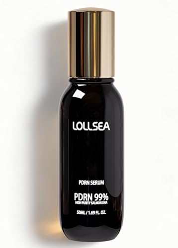 Lollsea PDRN Serum 99% Pure Salmon DNA Anti-aging Glow Plumping Face Serum with Ceramide NP Firming Elasticity Improving Tone Evening Barrier Repairing Moisturizing & Hydrating 1.69 fl. oz