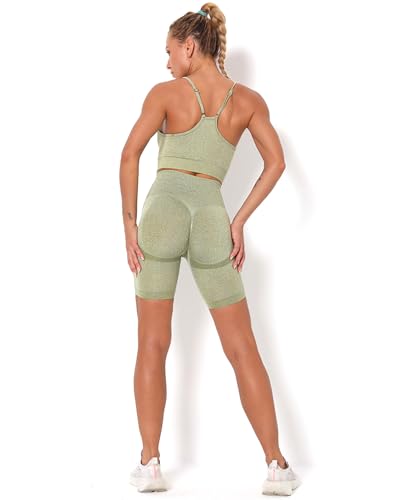 Image of Women's Gym Shorts Booty Scrunch High Wasit Seamless Sports Shorts Workout Push Up Shorts Cycling Fitness Running Shorts