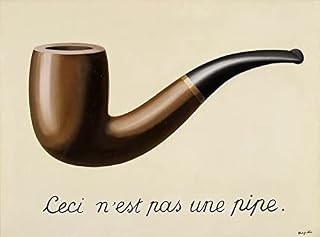 The Treachery of Images by Rene Magritte Canvas Art Surrealism Framed Painting René Magritte Wall Art Wall Decor for Home Office Bedroom Reeady to Hang