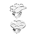 WEKADRIN 2 pezzi Anello Regolabile per Unghie Qualità Paletta Nail Art con Pozzetti Supporto per Smalti e Miscelazione Make-up per Manicure Professionale immagine