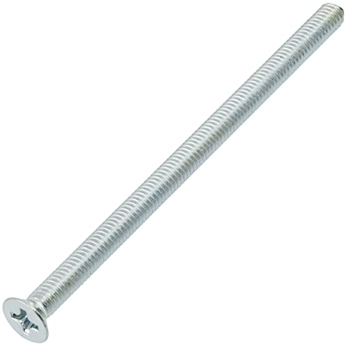 AERZETIX - C59668 - Juego de 10 tornillos de metal M4x70mm con cabeza fresada PH2 - DIN 965 - en acero al carbono - dureza 4.8 - acabado galvanizado - para fijación tornillo destornillador montaje