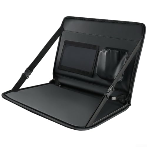 Mesa plegable multifuncional de cuero para volante para coche, adecuada para soporte y organizador de laptop, diseño compacto y portátil