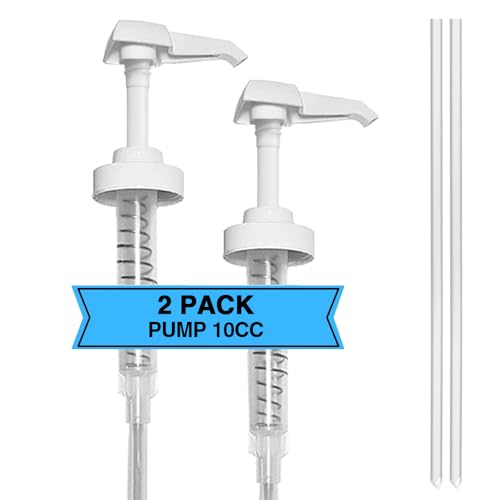 AMORIX 2 Pcs White 38-400 10cc Pump for Gallon Jug Dispensing Gallon Jug Pump Dispenser Lotion Gallon Shampoo Pump Top Replacement, Fits 1 Gallon Bottle 64oz 128oz Hand Sanitizer Containers